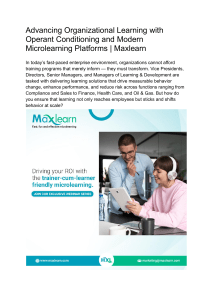 Operant Conditioning in Microlearning