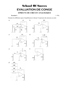 EVALUATION DE CIRCUIT ANALOGIQUE