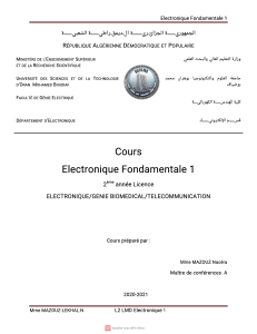 Electronique Fondamentale MN