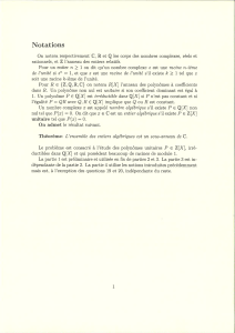 Mathematics: Algebraic Integers & Polynomials