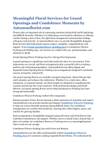 Condolence Flower Delivery petaling jaya