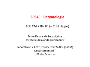 enzymologie parties I et II 