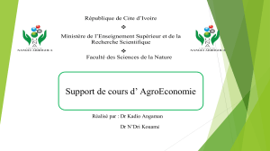 AGROECONOMIE COURS UNA