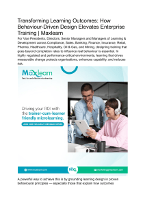 Transforming Learning Outcomes  How Behaviour-Driven Design Elevates Enterprise Training   Maxlearn
