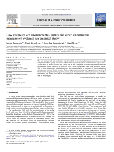 How integrated are environmental, quality and other standardized management systems? An empirical studyq