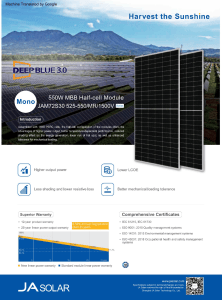 Fiche technique JA Solar 550Wc (1)