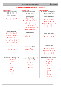 choisir la bonne forme du polynome