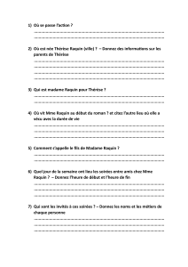 Questions sur Th&eacute;r&egrave;se Raquin de Zola