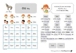 Le&ccedil;on de phon&eacute;tique : son OU (ou)