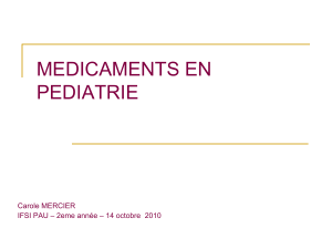 Guides des M&eacute;dicaments en P&eacute;diatrie et G&eacute;riatrie