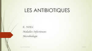 LES ANTIBIOTIQUES : Cours de Bact&eacute;riologie