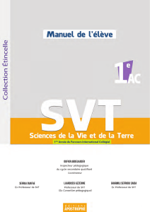 Manuel SVT 1e AC : Sciences de la Vie et de la Terre