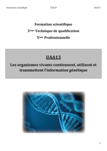 Formation scientifique: G&eacute;n&eacute;tique et h&eacute;r&eacute;dit&eacute; 5&egrave;me