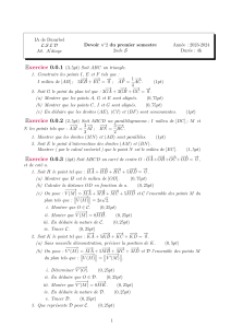 Deber de Matem&aacute;ticas: Ejercicios de Vectores y Geometr&iacute;a