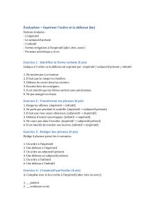 &Eacute;valuation 6e : Ordre et D&eacute;fense en Fran&ccedil;ais