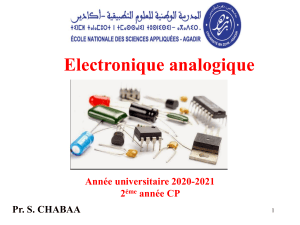 Chapitre Transistor Bipolaire - Electronique Analogique