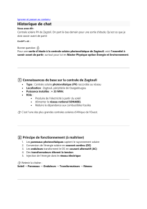 Centrale solaire Zagtouli : guide d'&eacute;tude