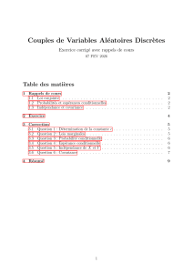 Pares de variables aleatorias discretas: Ejercicios corregidos con recordatorios