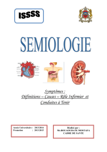 Semiologie : Sympt&ocirc;mes, D&eacute;finitions, Causes, R&ocirc;le Infirmier