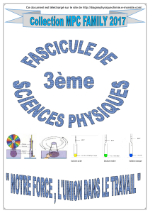 Fascicule 3&egrave;me Sciences Physiques