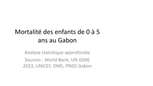 Mortalit&eacute; des enfants au Gabon (0-5 ans) - Analyse Statistique