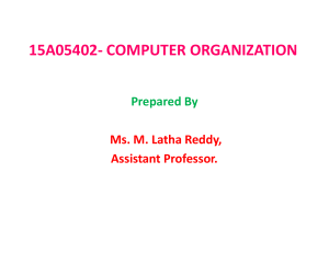 Computer Organization Course Outline - 15A05402