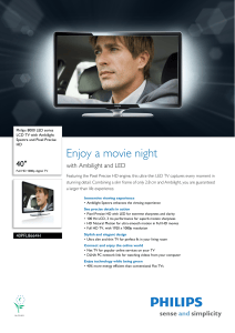 Philips 8000 LED TV 40" Full HD 1080p with Ambilight
