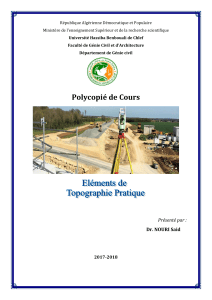 &Eacute;l&eacute;ments de Topographie Pratique - Cours Universitaire