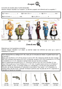 Exercices de Math&eacute;matique: Les Suspects et L'Arme du Crime