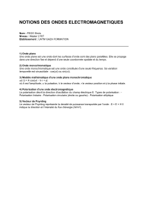 Notions des Ondes &Eacute;lectromagn&eacute;tiques