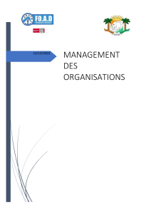 Management des Organisations: Cours Complet sur le Management