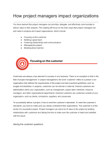 How Project Managers Impact Organizations