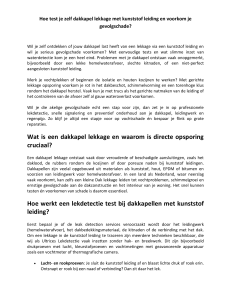 Test dakkapel lekkage kunststof leiding zelf