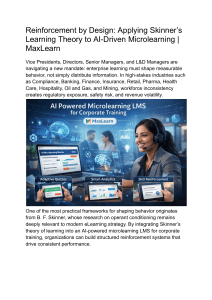 Applying Skinner's Theory to AI Microlearning for Corporate Training