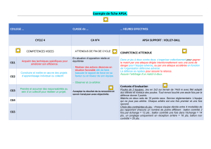 Exemple de fiche APSA Volley-Ball Cycle 4