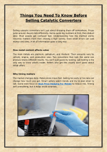 Selling Catalytic Converters: Key Tips