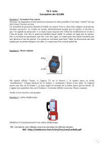 Exercices UML : Contrat, Montre Digitale, Cabine T&eacute;l&eacute;phonique