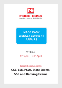 MADE EASY Weekly Current Affairs Week 4 (Apr 23-30, 2020)