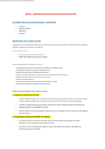 Audit des &eacute;tats financiers IFRS - S&eacute;ance 7
