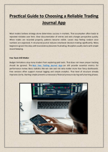 Practical Guide to Choosing a Reliable Trading Journal App