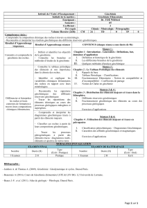 G&eacute;ochimie &Eacute;l&eacute;mentaire: Cours et &Eacute;valuation
