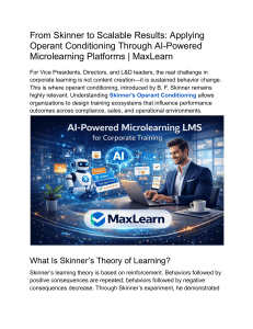 Applying Operant Conditioning Through AI Microlearning