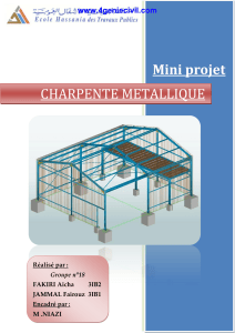 Mini Projet : Conception de Structure M&eacute;tallique (Charpente M&eacute;tallique)