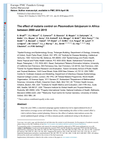 Malaria Control Impact in Africa 2000-2015: Plasmodium falciparum Study