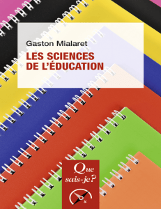 Les Sciences de l'&Eacute;ducation - Gaston Mialaret