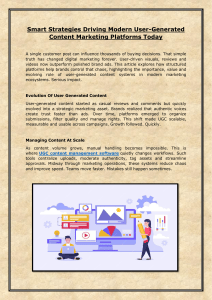 UGC Marketing Platforms: Strategies for Modern Brands