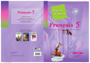 Manuel de fran&ccedil;ais 5e Fleurs d'encre