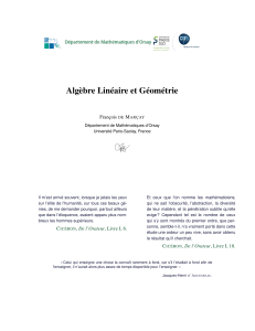 Notes de cours d'Alg&egrave;bre Lin&eacute;aire et G&eacute;om&eacute;trie