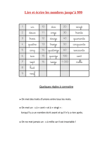 Reading and Writing Numbers up to 999 in French