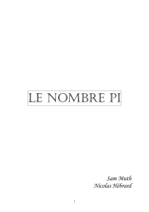 Le Nombre Pi : Approches G&eacute;om&eacute;triques et Analytiques